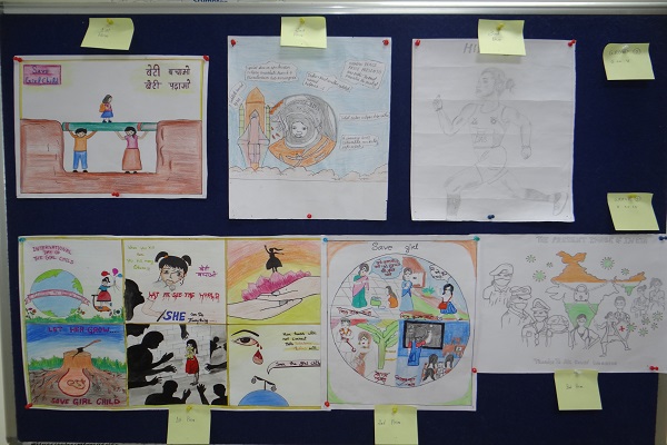 Painting competition for school students on National Girl Child Day